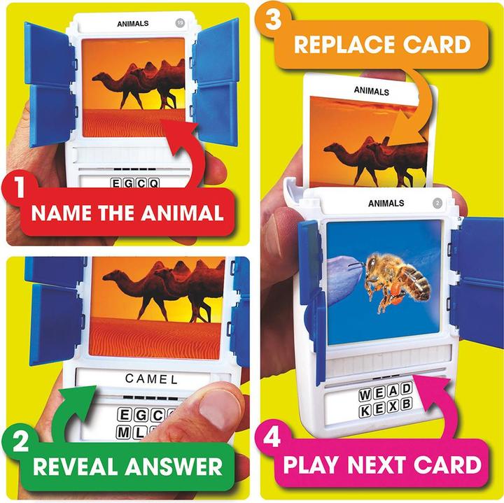 Actual product image Asmodée 100 PICS Animals Travel Game - Family Flash Cards, Pocket Puzzles For Kids And Adults (English)