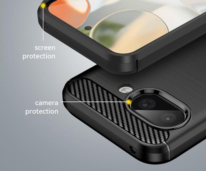Image du produit Screenguard Carbon Brushed Soft TPU Hülle (Google Pixel 9a)
