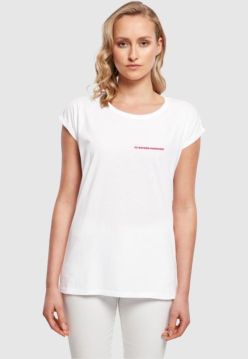 Produktbild FC Bayern München Ladies Logo Red History Extended Shoulder Tee - 116453 (3XL)