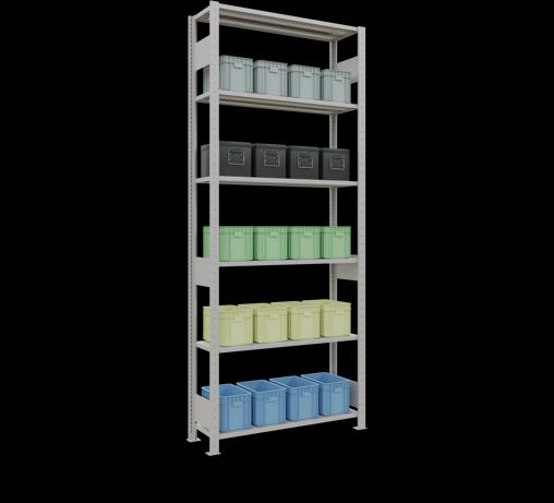 Image du produit Schulte Lagertechnik Système d'étagères de base MULTIplus150 sans boulons avec longerons.