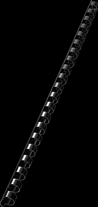 Actual product image Leitz comBIND plastic binder spines A4 100 pcs - Ø 10 mm, black