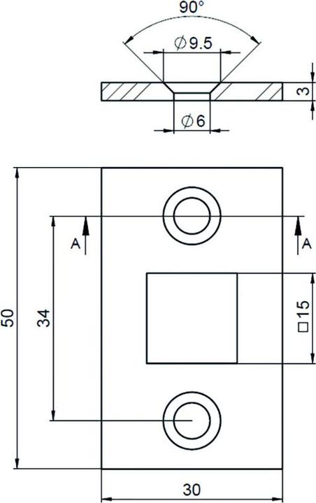 Produktbild Webi Schliessblech 2390/60x40 (1 Stk.)