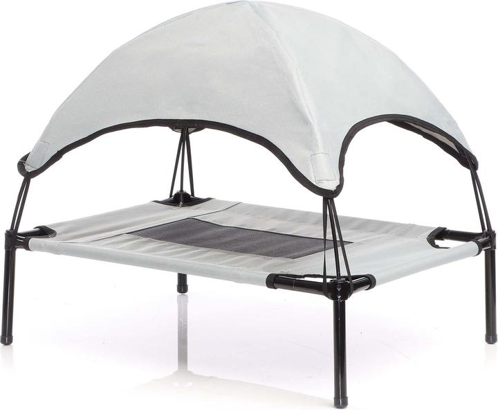Immagine prodotto Wiltec Letto portatile per animali domestici relax all'aperto Letto per cani a baldacchino S Grigio (Cane)