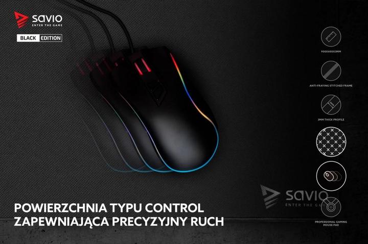 Actual product image Savio Black Edition Precision Control XL 90x40 Gaming Mouse Pad Black (XL)