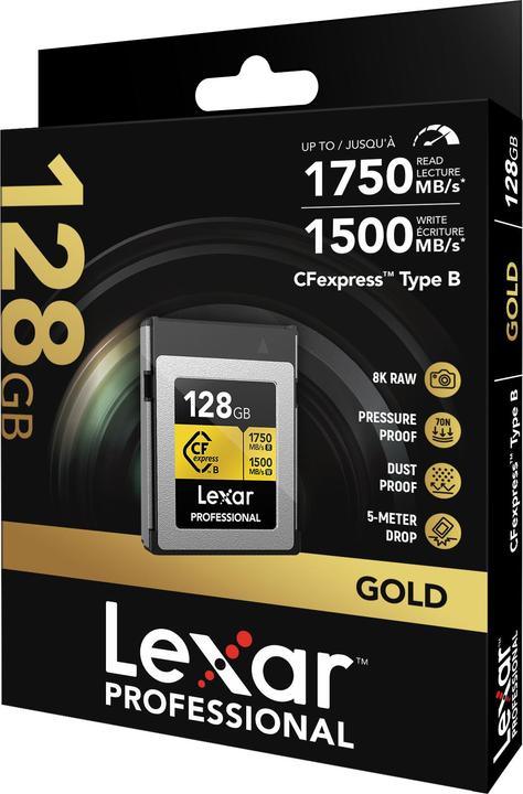 Actual product image Lexar Professional Gold Series (128 GB, CFexpress type B, UHS-I)