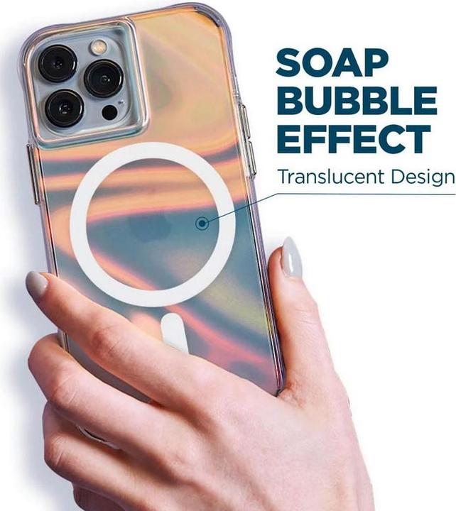Immagine prodotto Case-Mate Bolla di sapone MagSafe - Custodia per iPhone 14 Pro (iridescente) (Apple iPhone 14 Pro)