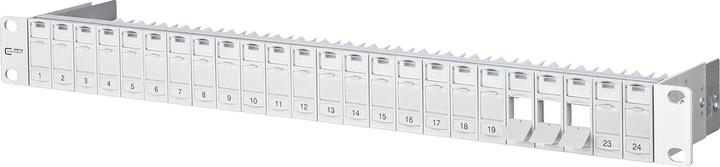Metz Connect BTR E-DAT Modultraeger 24tlg 1HE lgr Modultraeger f. 24 einzelgeschirmte Module lichtgrau