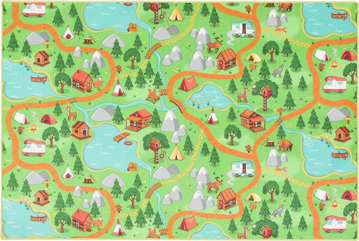 Produktbild Snapstyle Kinder Spiel Teppich Campingplatz (100 x 400 cm)