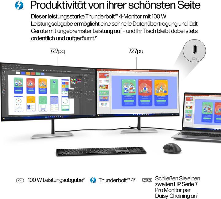 Produktbild HP 727pu Docking Display (2560 x 1440 Pixel, 27")
