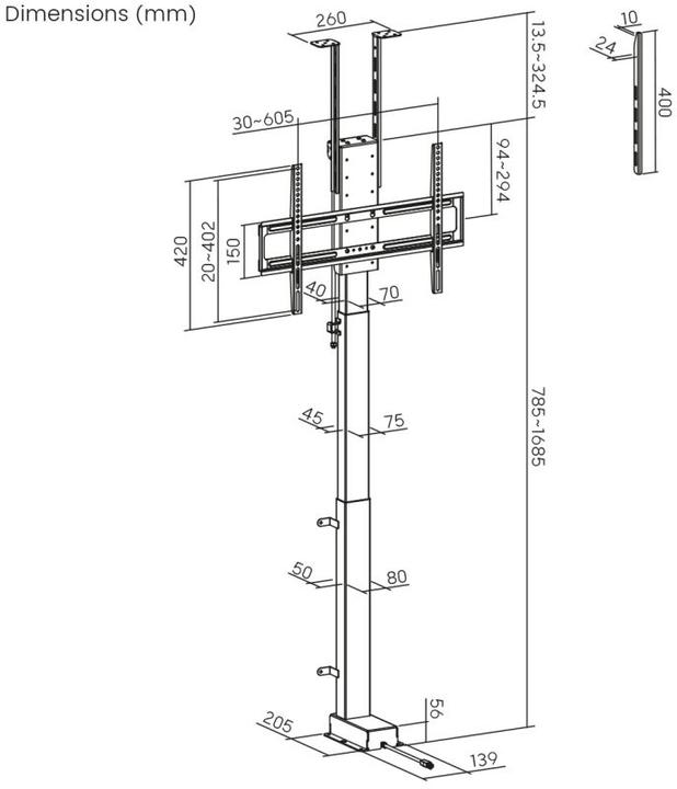 Produktbild myWall TV-Lift HP 66-2 max. 60 kg (65", 60 kg)