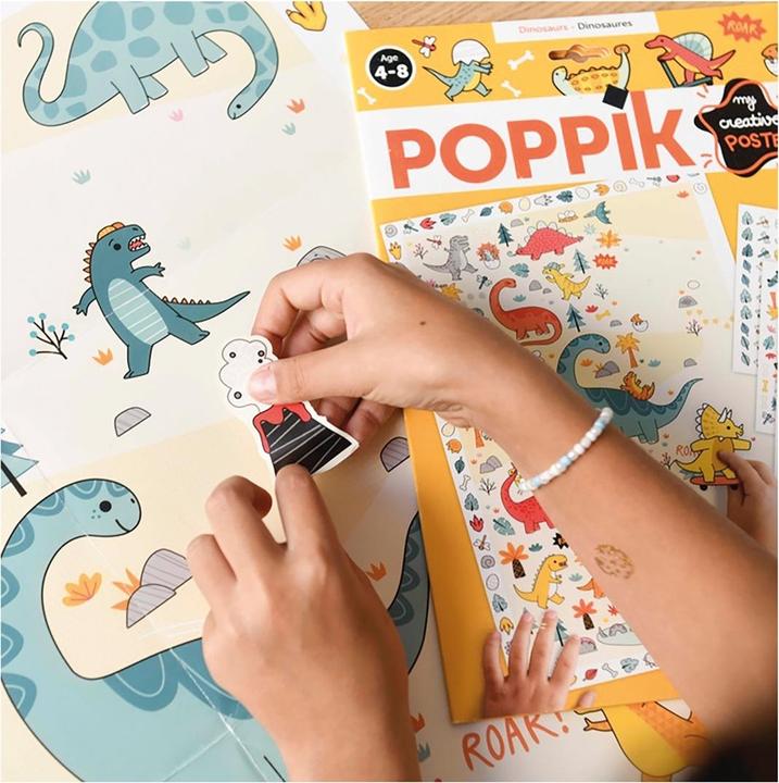 Actual product image Poppik Sticker Creative Poster Dinosaur