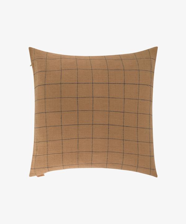 Image du produit Ferm Living Housses de coussin GRID brun (50cm x 50cm)