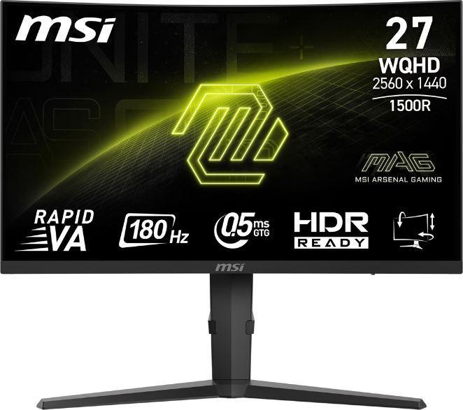 Immagine prodotto MSI MAG 275CQPFDE Monitor da gioco - Pannello Cuved QHD, 180Hz, 0,5ms (2560 x 1440 pixel, 27")
