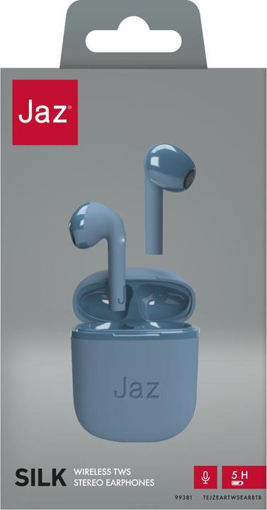 Immagine prodotto JAZ Auricolari stereo senza fili Silk True Wireless (Nessuna soppressione del rumore, 5 h, Senza fili)