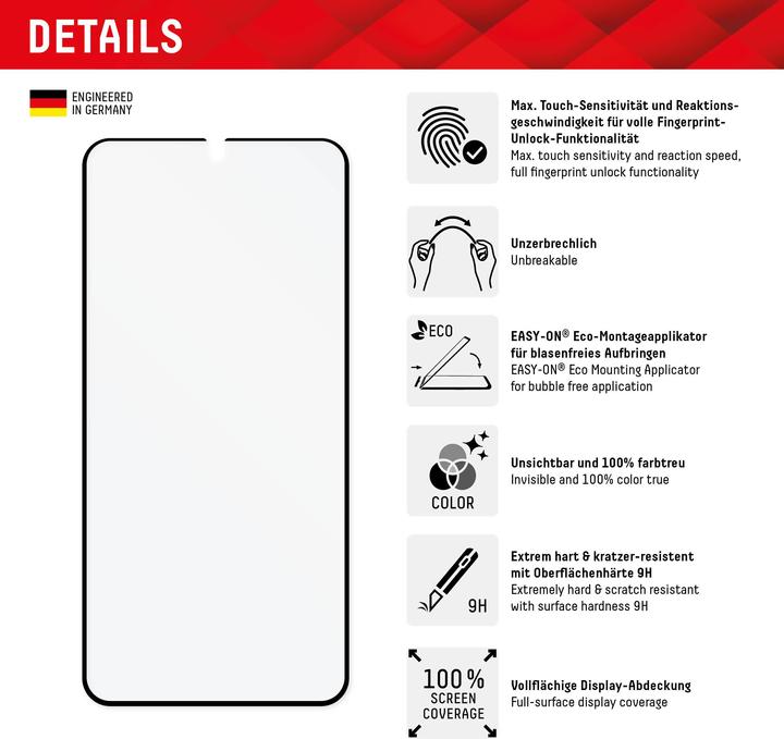 Produktbild Displex Pro Touch Eco Glass, Panzerglas (1 Stück, Samsung Galaxy S22+, Samsung Galaxy S23+)