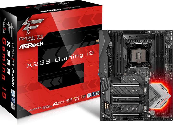 Produktbild AsRock X299 Pro Gaming I9, Atx, Lga2066 (LGA 2066, Intel X299, ATX)