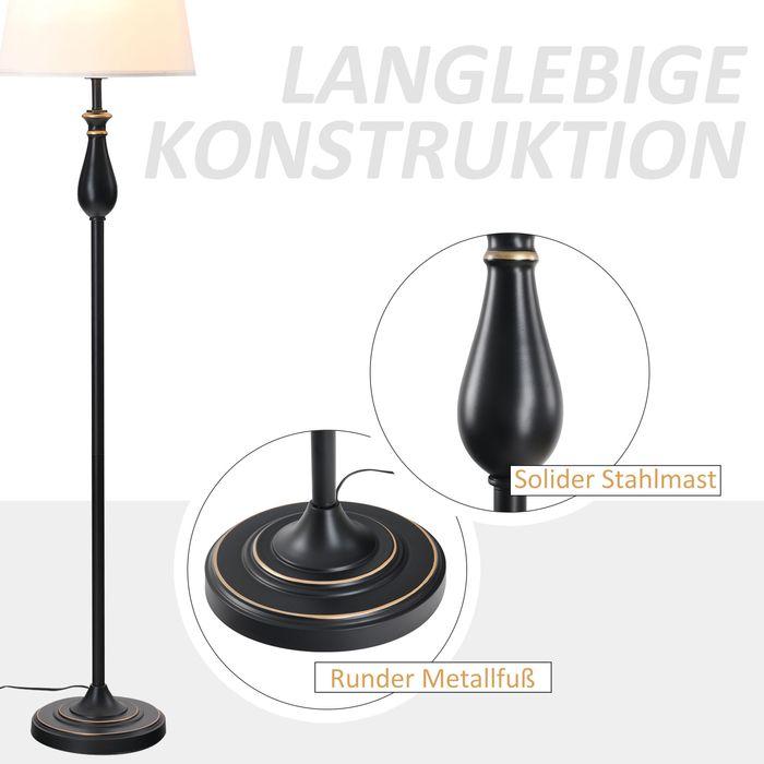 Immagine prodotto Swisshandel24 Set di 3 lampade 2 lampade da tavolo (ø38 x 158H cm) + 1 lampada da terra (ø30 x 62H cm) Vintage (E27)