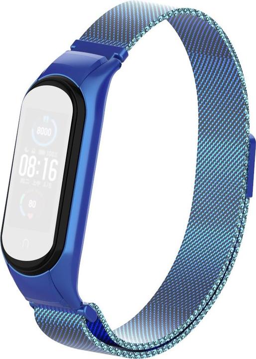 Actual product image Cover-Discount Xiaomi Mi Band 5 - Milanese Stainless Steel Bracelet Blue (Stainless steel)