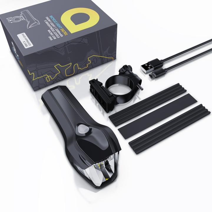 Actual product image Aplic LED bike light, front light, rechargeable bike front light with 50 LUX, bike light, StVZO approved (300 lm)