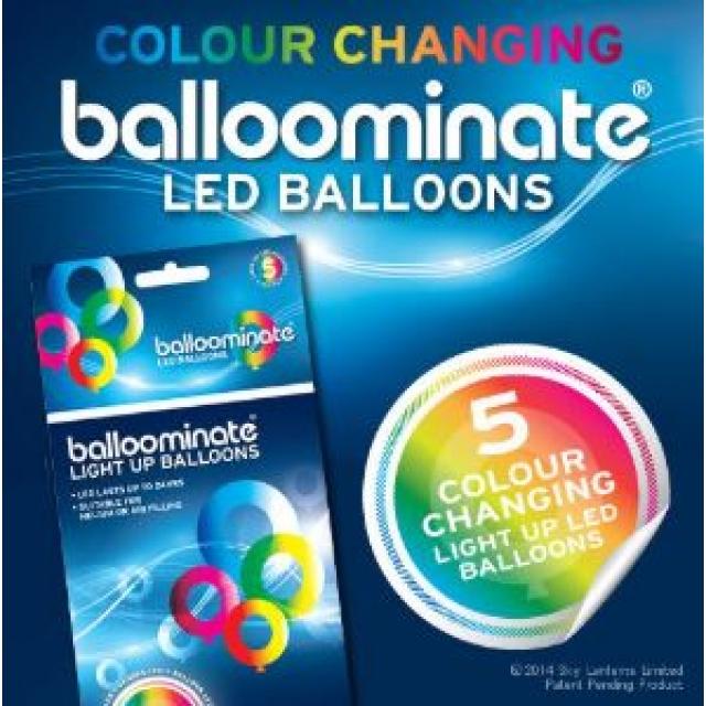 Produktbild Amscan LED Ballons Farbwechselnd - leuchtende Luftballons (5 x)