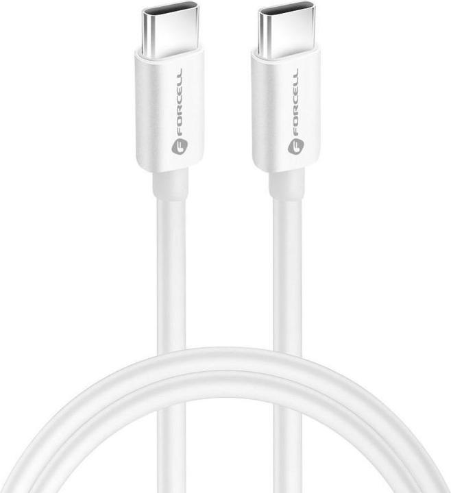 Produktbild Forcell Cable F-ENERGY C338 cable Type C to Type C PD QC4.0 3A 60W 0,25 m white (0.25 m, 60 W)