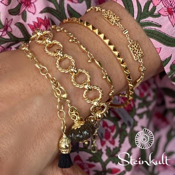 Produktbild Steinkult Armband versilbert "Inés" (20 cm, Messing Sterling versilbert)