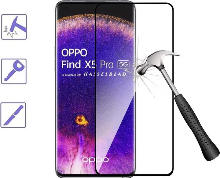 Immagine prodotto PhoneLook Vetro 3D temperato per la protezione del display a schermo intero con cornice nera (1 Pezzo/i, Oppo Find X5 Pro)