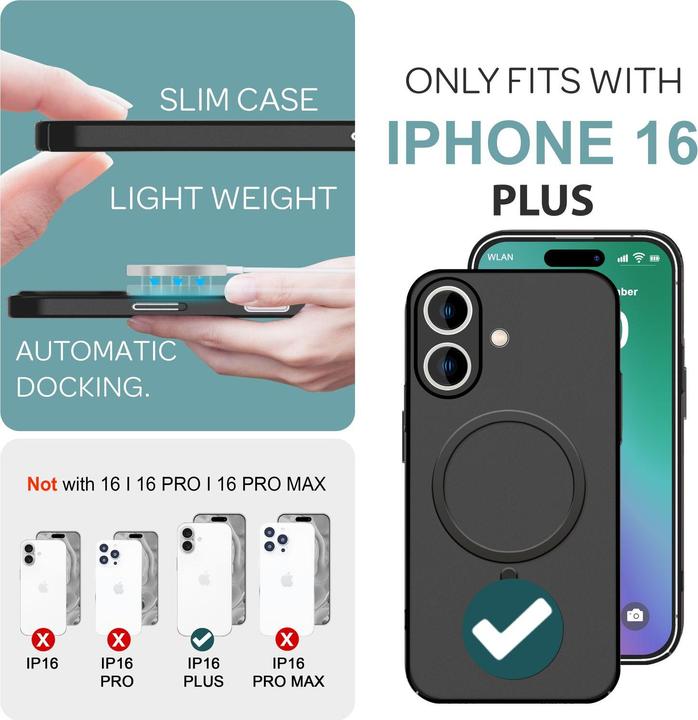Image du produit Nalia Étui rigide extrêmement fin de 0,3 mm avec MagSafe, étui mat (Apple iPhone 16 Plus)