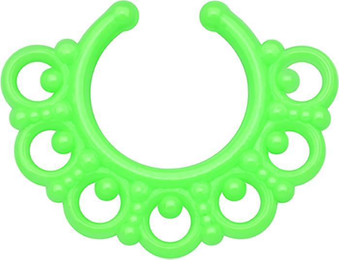 Produktbild Star Piercing Fake Septum Tribal mit Kugeln grün