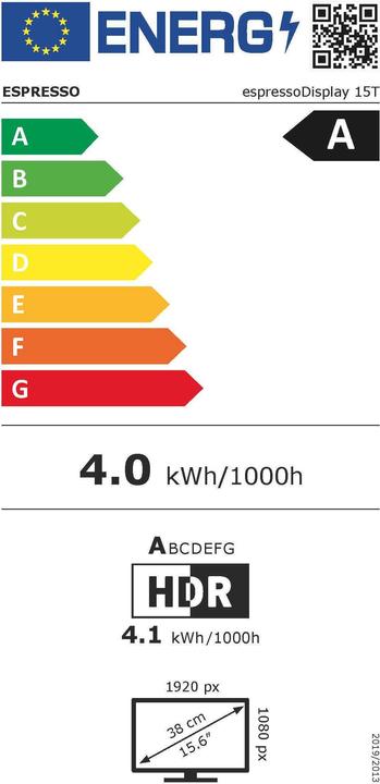 Energy Label Espresso Displays ED0022 (1920 x 1080 pixels, 15")