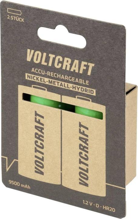 Produktbild Voltcraft Endurance Mono (D)-Akku NiMH 9500 mAh 1.2 V 2 St. (2 Stk., D, 9500 mAh)