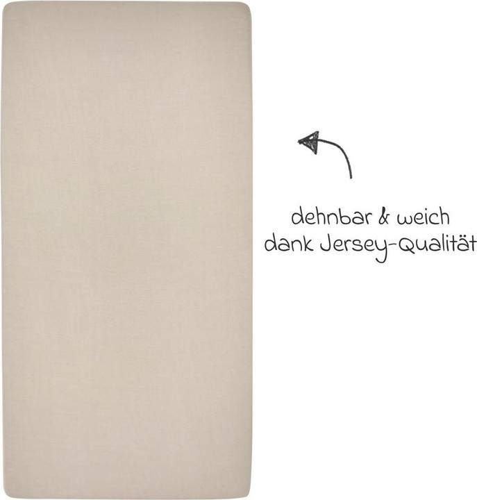 Produktbild Meyco jersey Spannbettlaken 40x80/90 sand (90 cm)