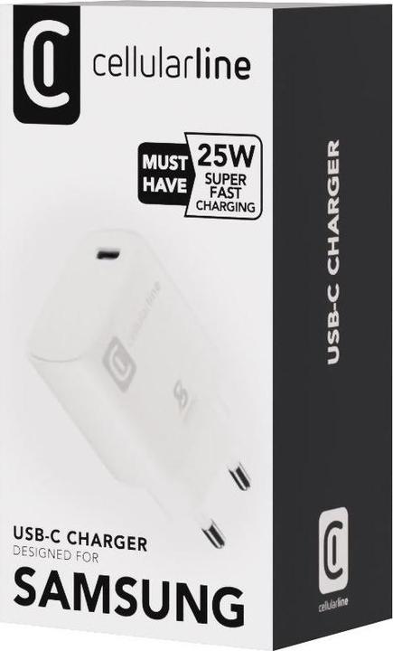 Actual product image Cellularline Travel charger 25W USB Type-C ACHSMUSBCPD25WSMLW Micropack for Samsung (25 W)