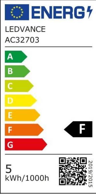 Energy Label Osram Led Base Par16 (GU10, 4.30 W, 350 lm, 3 x, F)