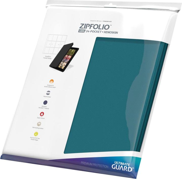 Actual product image Ultimate Guard UGD010471 - Zipfolio 480 – 24-Pocket XenoSkin (Quadrow), petrol