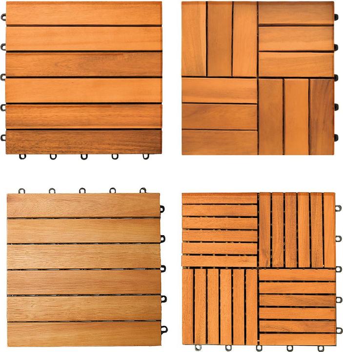 Actual product image Casaria Wood tile (1 x, 30 x 30 cm)