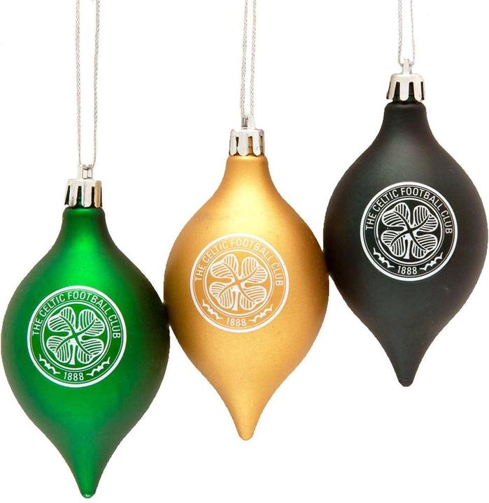 Actual product image Celtic FC Christmas bauble Christmas design (3pack) (3 -part)