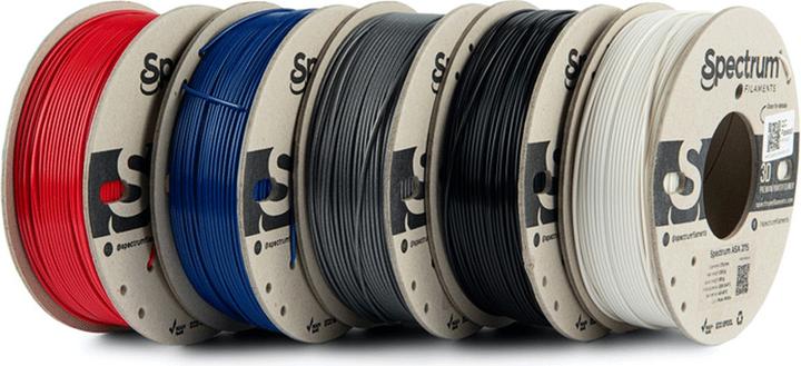 Actual product image Filament ASA 5 Pack 1.75mm (ASA, 1.75 mm, 1250 g, White)