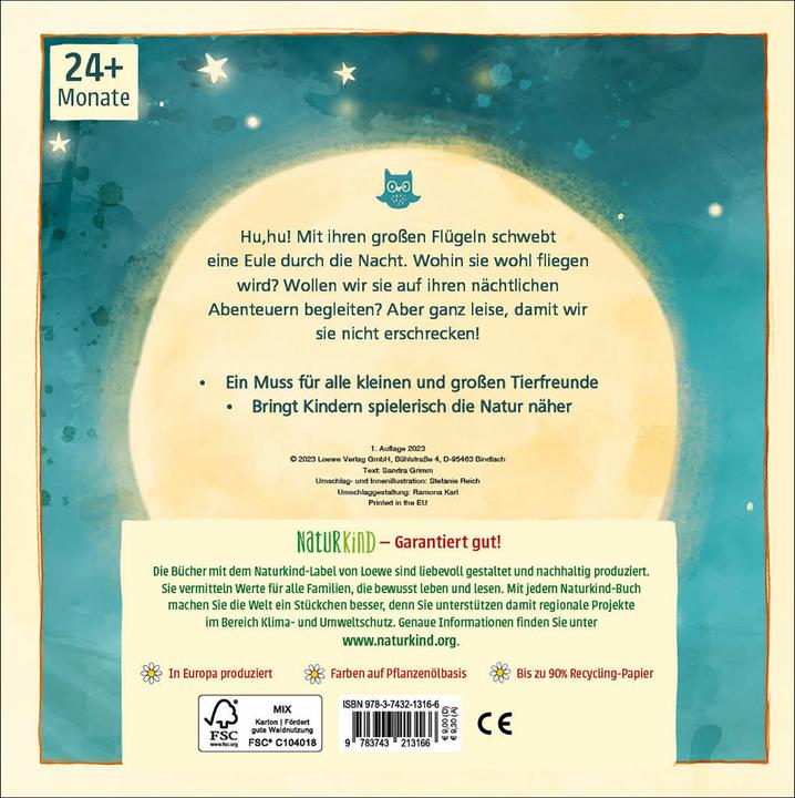 Produktbild Loewe Mein erstes Naturbuch - Die Eule (Deutsch, Sandra Grimm, Loewe Naturkind, Stefanie Reich, 2023)