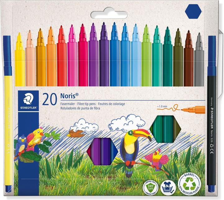 Actual product image Staedtler Noris 326 fibre-tip pens (Mixed colours, 20 x)