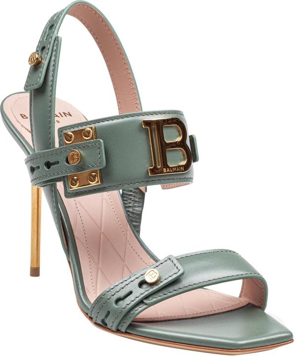 Actual product image Balmain leather sandal color green (37)