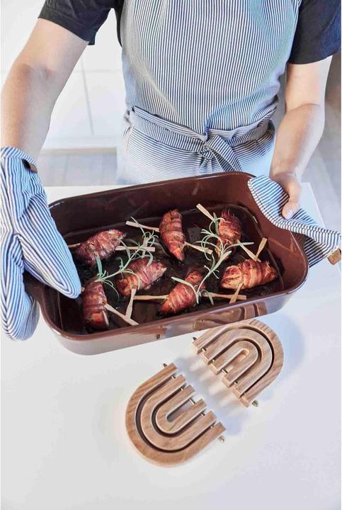 Image du produit Oyoy Gant de cuisine Striped Denim bleu/blanc (Coton biologique)