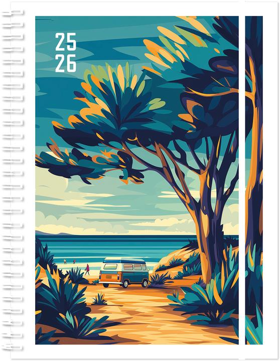 Simplex Schüleragenda Emotions 25/26 500211.26 1T/1S 12M Surf Van 12x16.5cm (A6, German, French, Rhaeto-Romanic, Italian)