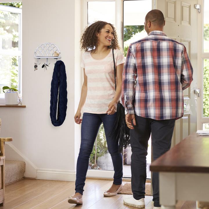 Actual product image Relaxdays Coat Rack, Shelf & Hooks (27 x 12 x 23 cm)