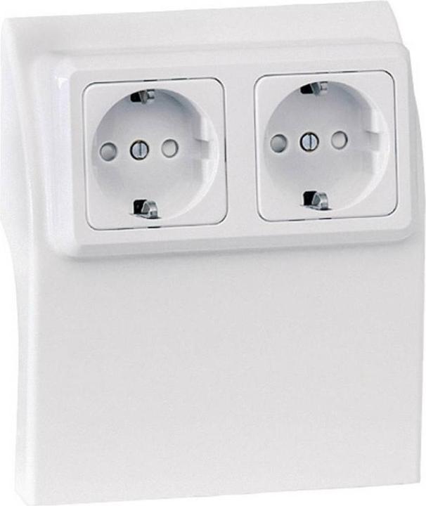 Productafbeelding Kündahl-Weitzel 75584 Elektrisch plintsysteem Stopcontactcontainer Wit 1 st.