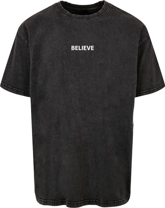 Actual product image Merchcode Believe Front Acid Washed Heavy Oversized Tee - 112543 (M)