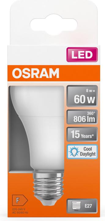 Produktbild Osram Led Retrofit Classic A (E27, 60 W, 806 lm, 1 x, F)