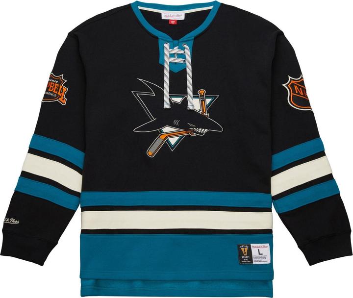 Produktbild Mitchell & Ness M&N San Jose Sharks NHL Lace-Up Heritage Hoody - M (M)