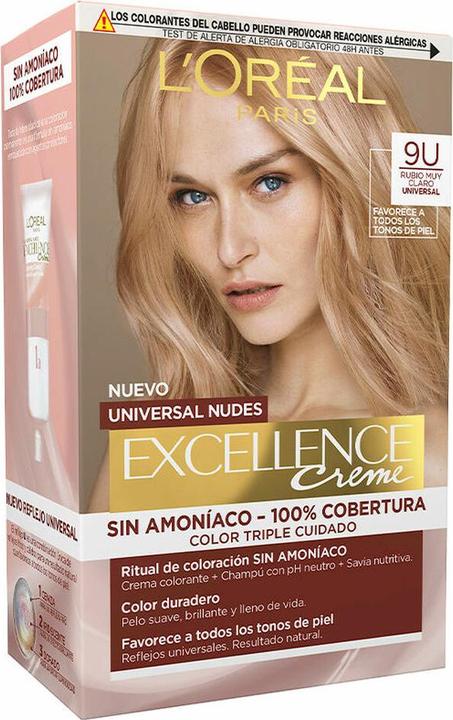 Produktbild L'Oréal Paris Excellence Creme Universal Nudes 9U Sehr hellblondes Haarfärbemittel (Extra helles Blond)