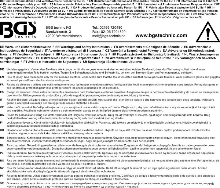 Immagine prodotto BGS Serie di punteruoli perforatori per posa dei cavi 4 pz.